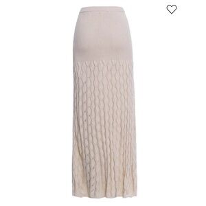 Agua Bendita Sz L Skirt Ete Theodora Knit Maxi Boho Vacation Luxury Designer New